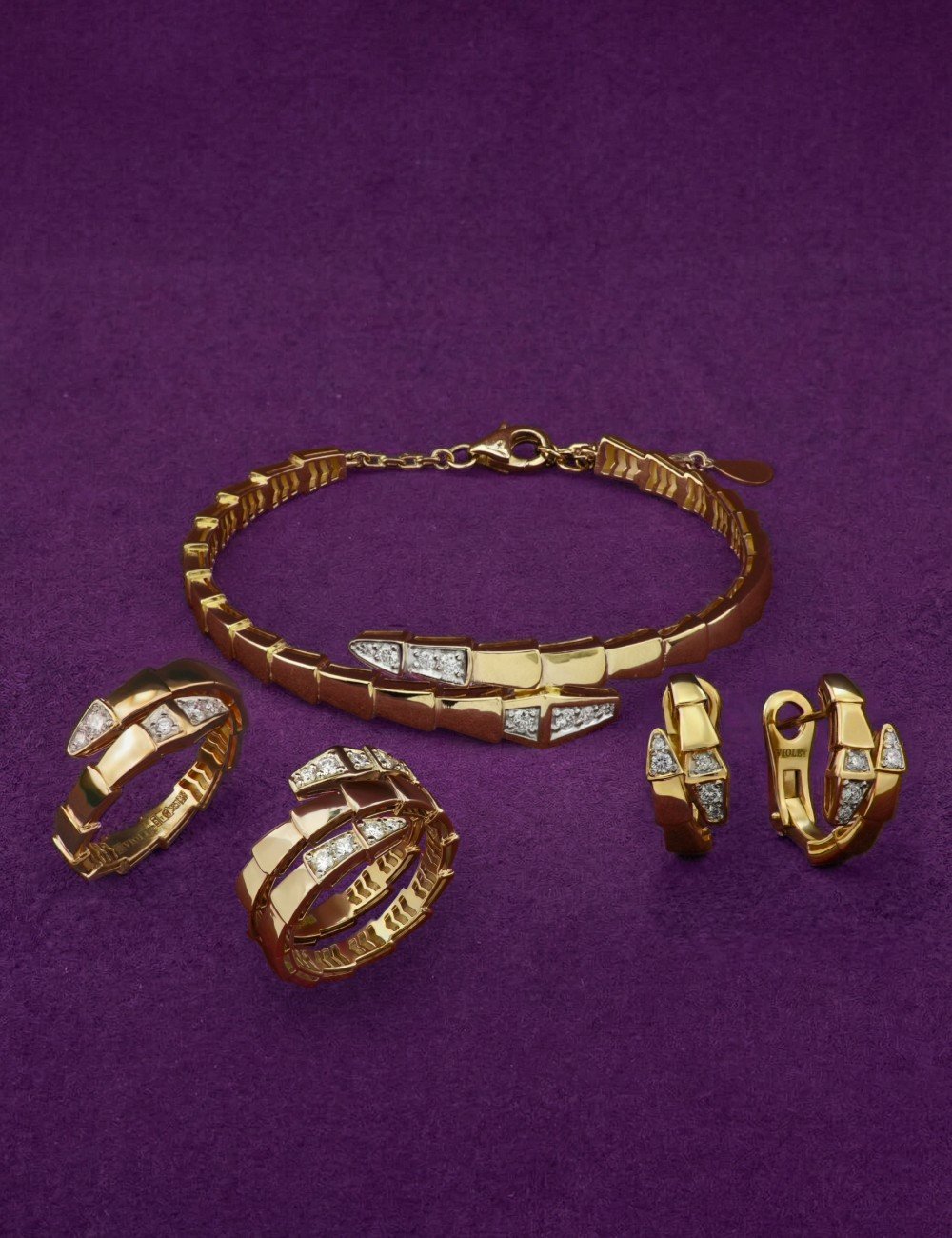 Кольцо из лимонного золота 585 пробы c бриллиантами