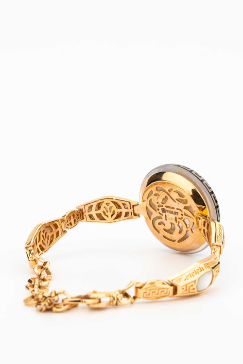 Браслет из золота c эмаль и перламутром