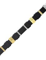 Браслет из белого золота 585 пробы c кожаным шнурком