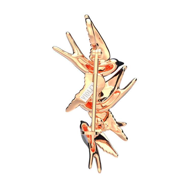 Брошь из золота c эмаль