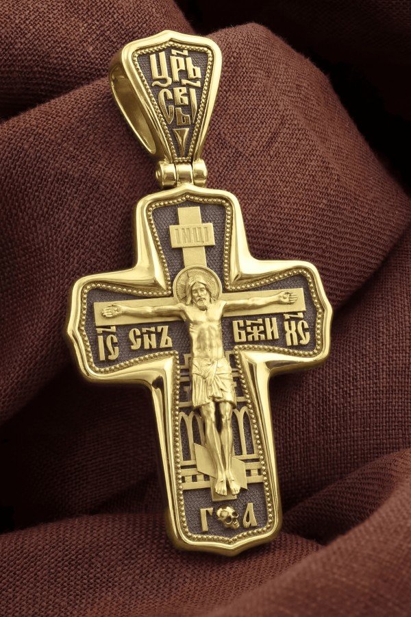 Крест из лимонного золота
