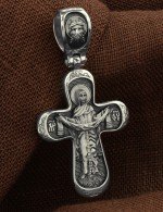 Крест из белого золота 585 пробы