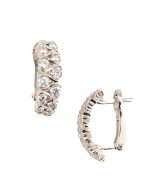 Серьги из белого золота 585 пробы c бриллиантами