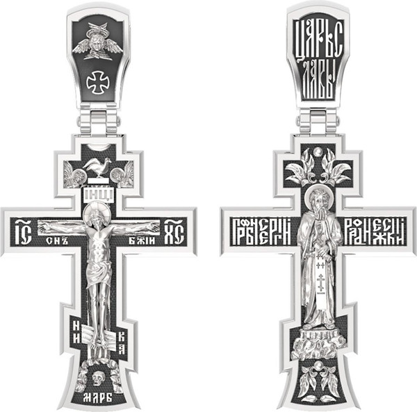 Крест из белого золота