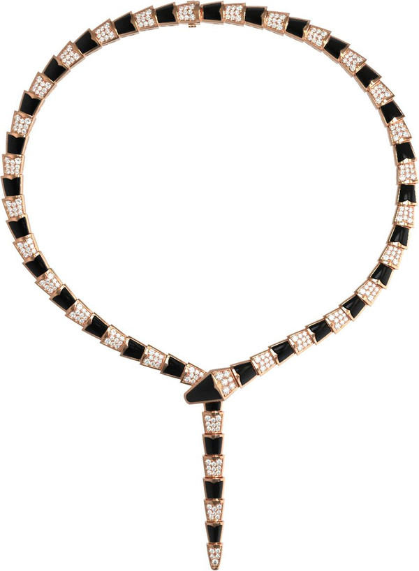 Колье из золота c бриллиантами и ониксом