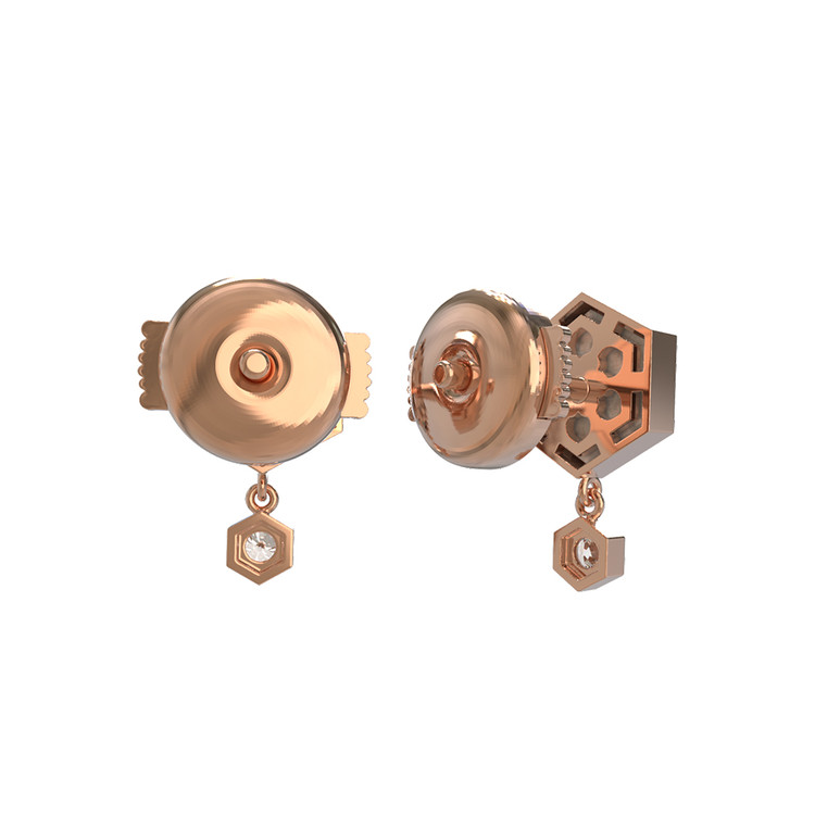 Серьги из золота c бриллиантами, ониксом и перламутром