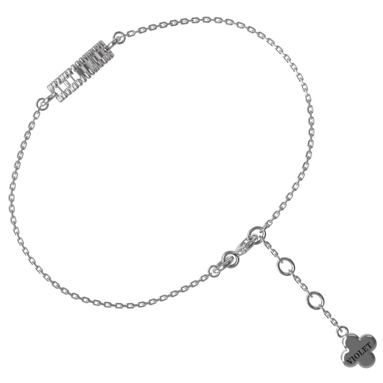 Браслет из белого золота c бирюзой