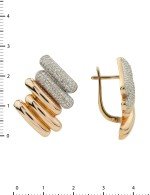 Серьги из золота 585 пробы c бриллиантами