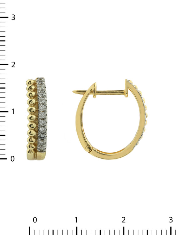 Серьги из лимонного золота c бриллиантами