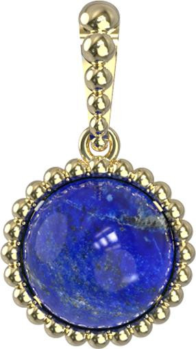 Подвеска из лимонного золота c лазуритом