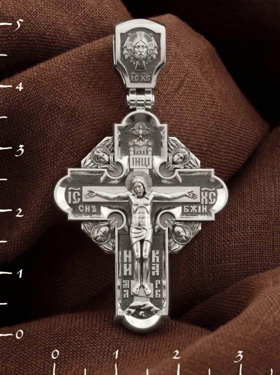 Крест из белого золота