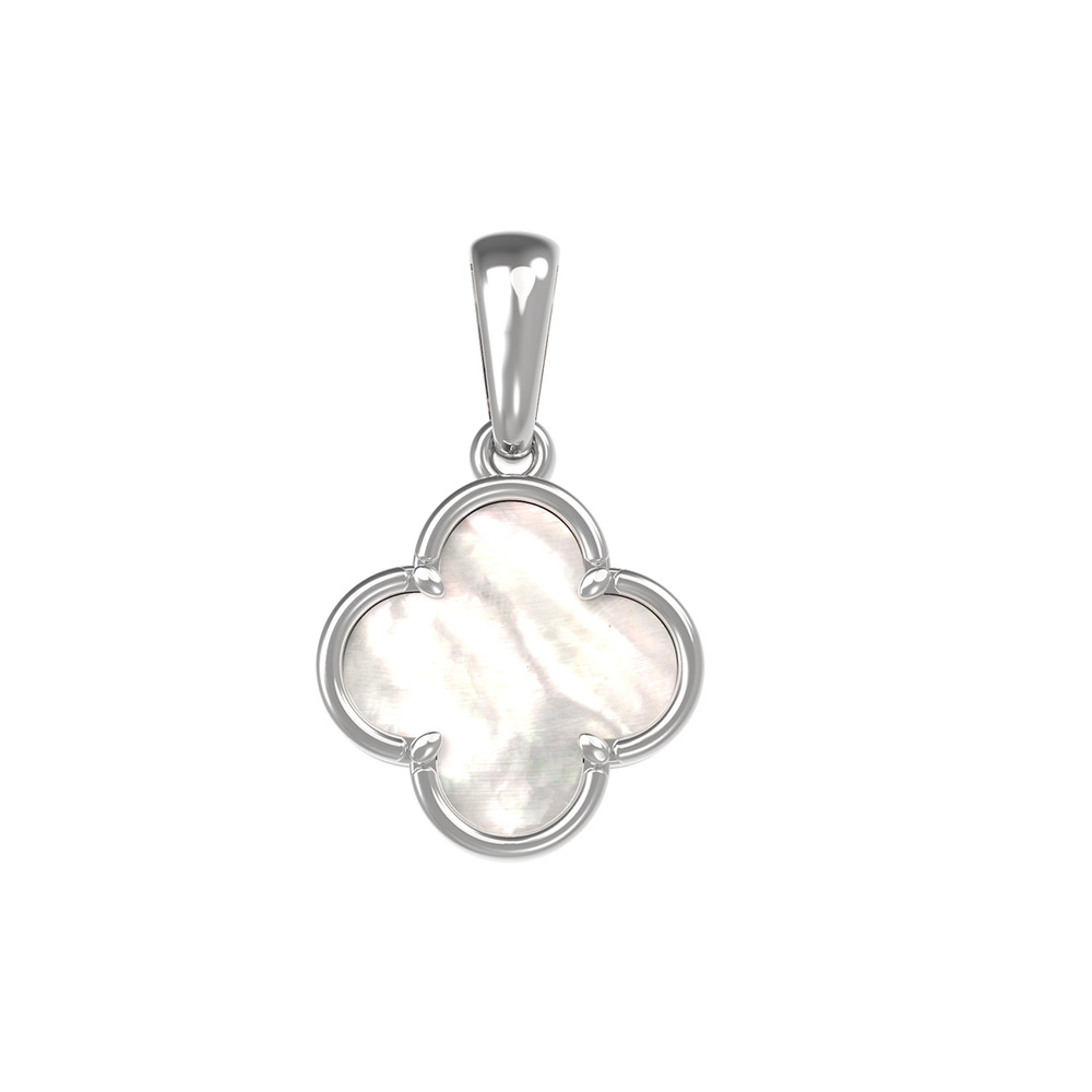 Подвеска из белого золота c перламутром