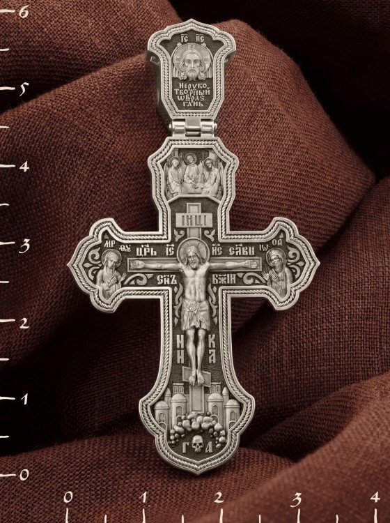 Крест из белого золота