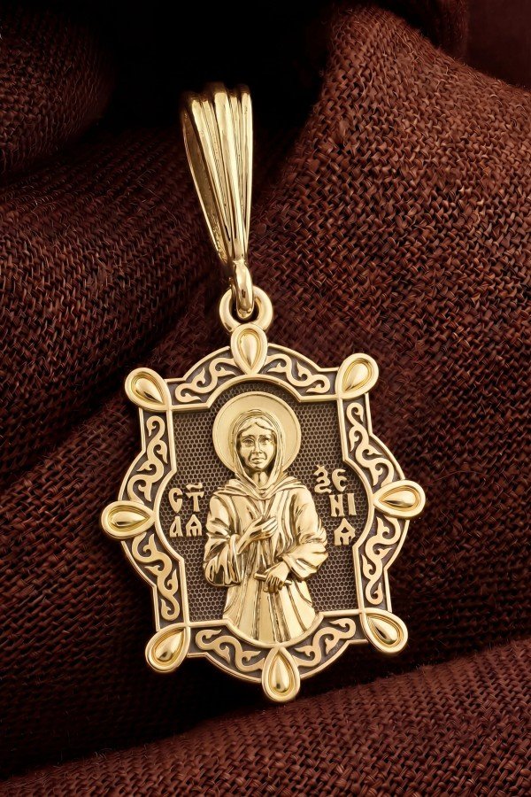 Образок из лимонного золота 585 пробы