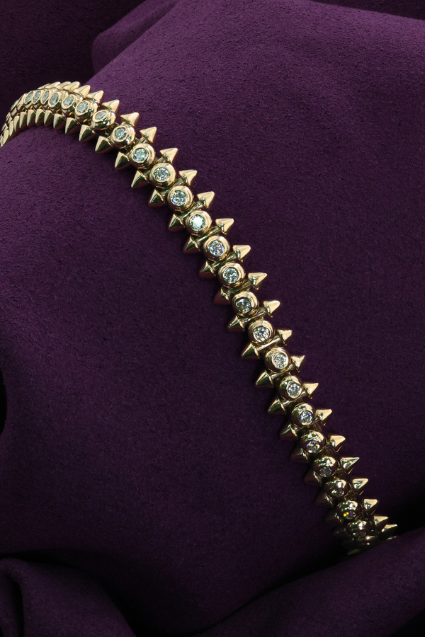 Браслет из лимонного золота c бриллиантами