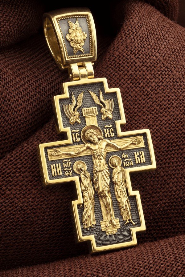 Крест из лимонного золота