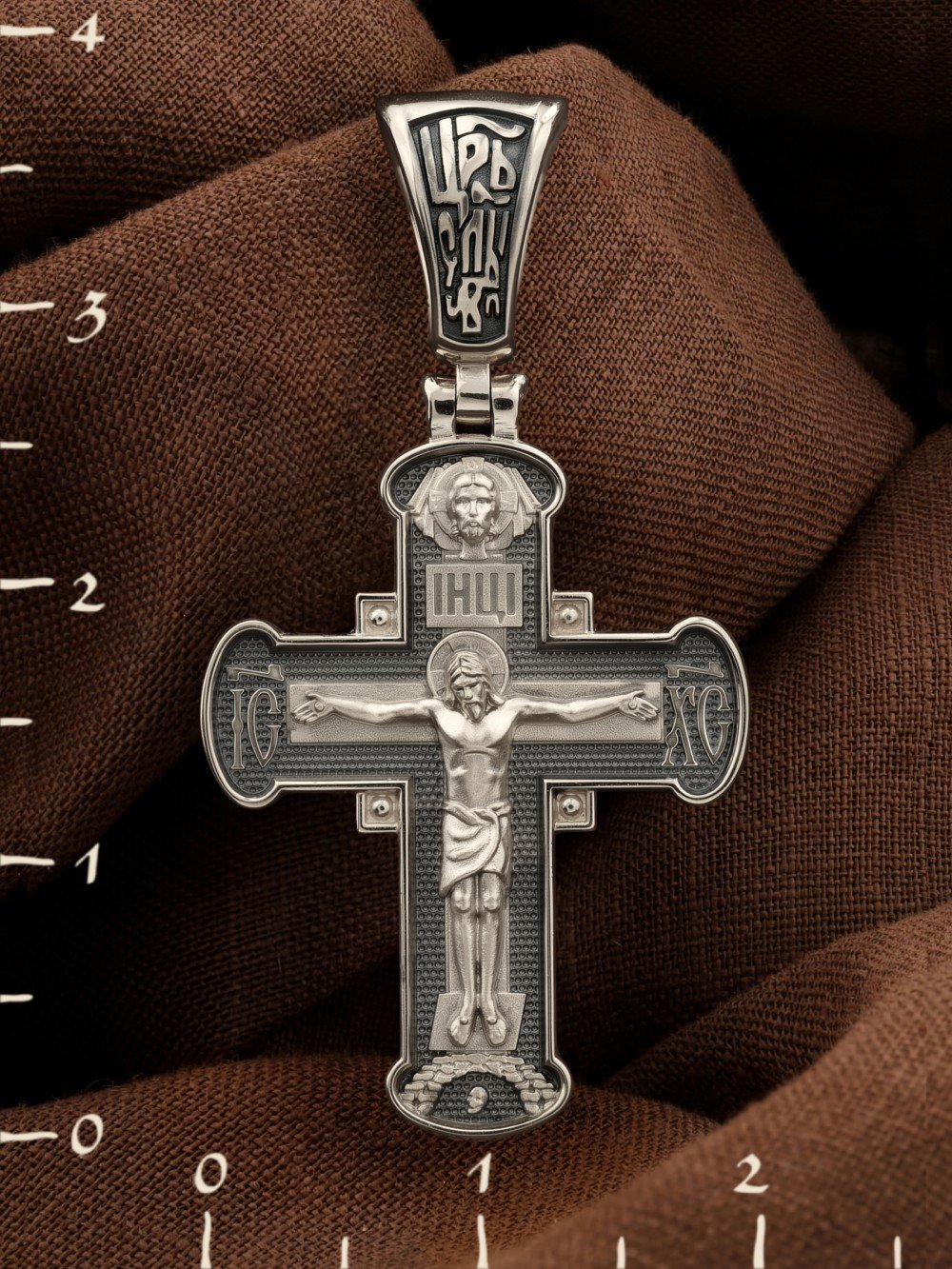 Крест из белого золота