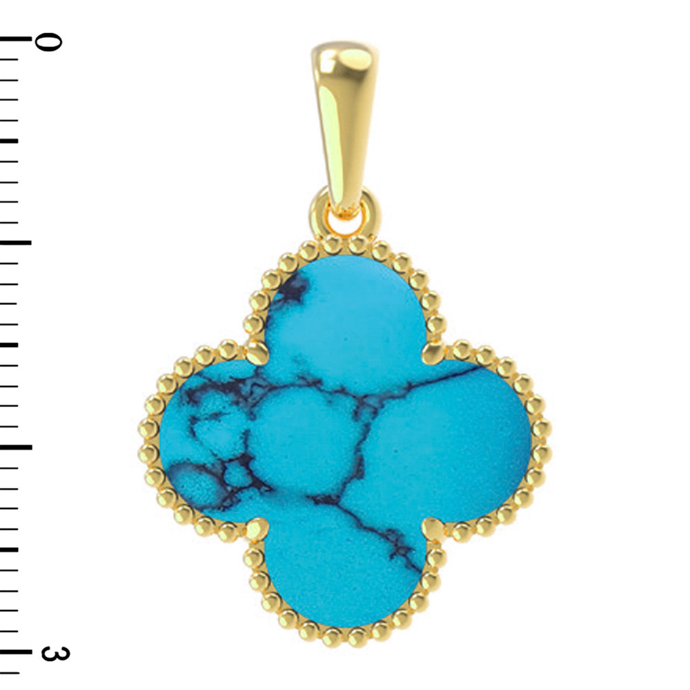 Подвеска из лимонного золота c бирюзой