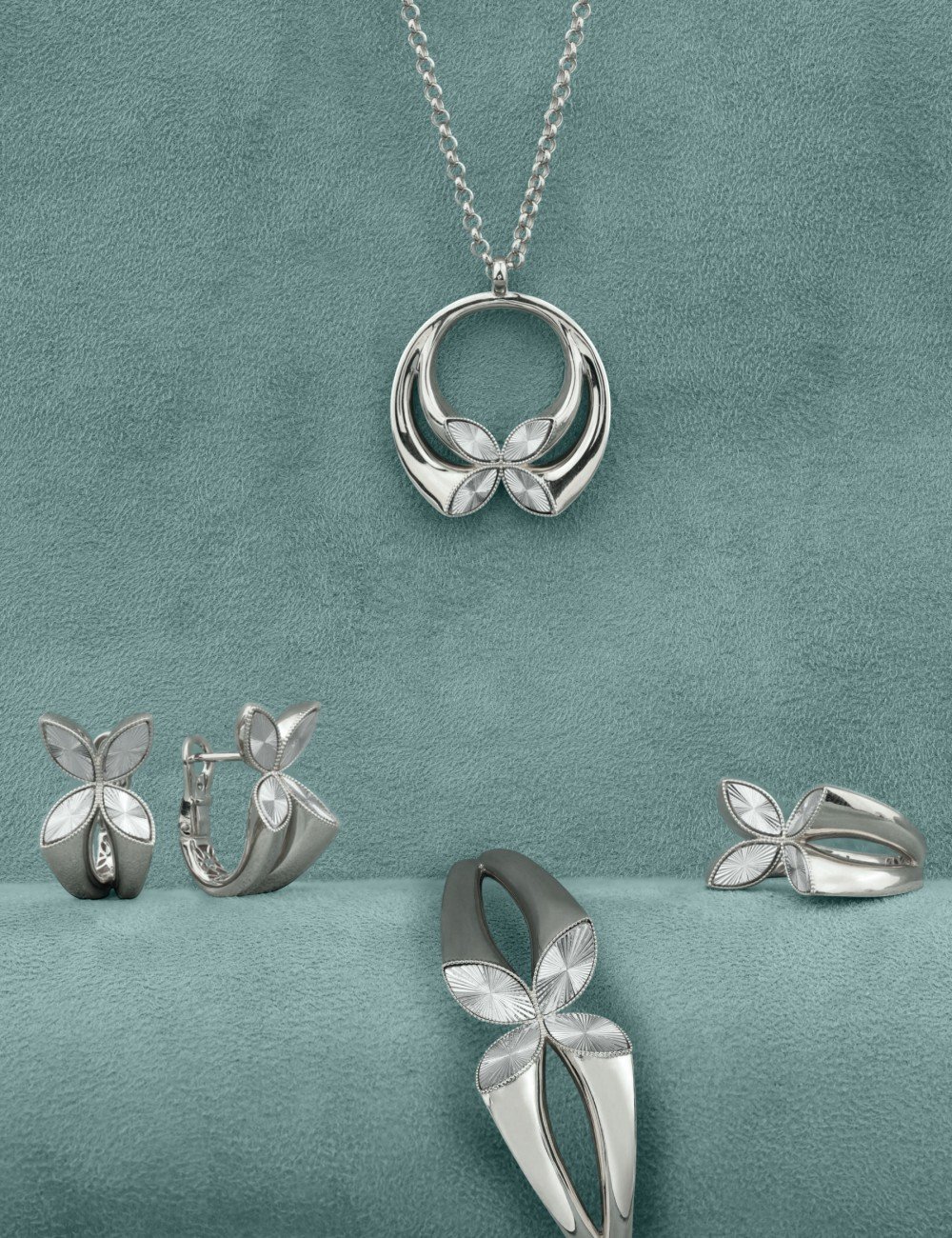 Серьги из белого золота 585 пробы