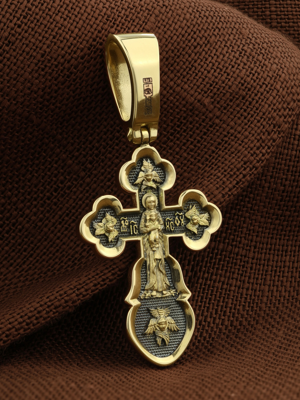 Крест из лимонного золота