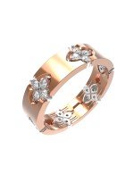 Кольцо из золота 585 пробы c бриллиантами