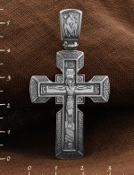 Крест из белого золота 585 пробы