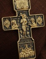 Крест из лимонного золота 585 пробы