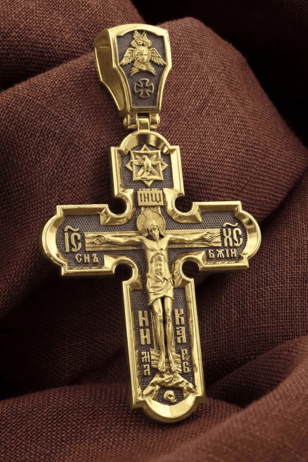 Крест из лимонного золота