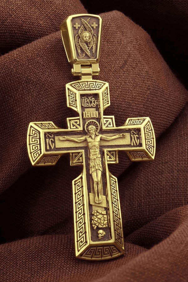 Крест из лимонного золота