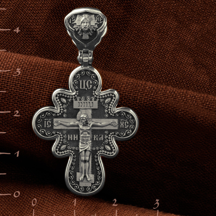 Крест из белого золота