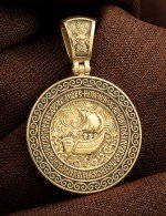 Образок из лимонного золота 585 пробы