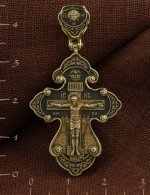 Крест из лимонного золота 585 пробы