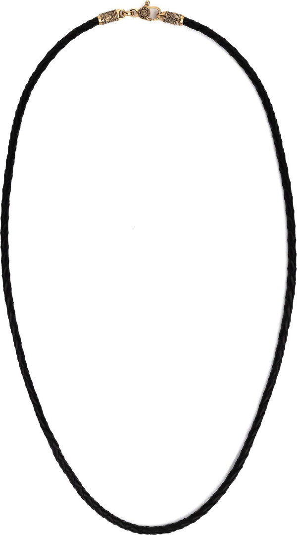 Шнурок кожаный из золота c кожаным шнурком