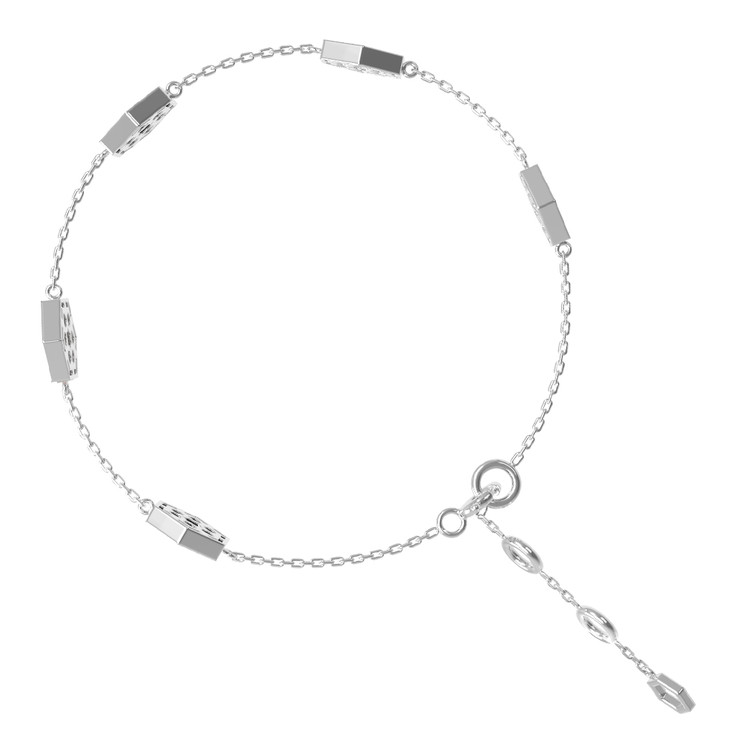 Браслет из белого золота c лазуритом и перламутром