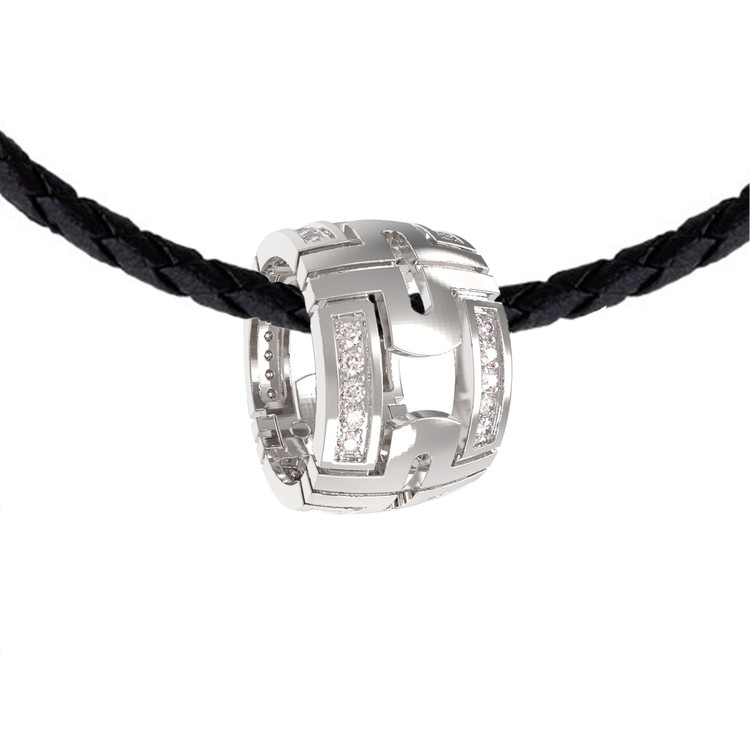 Подвеска из белого золота c бриллиантами