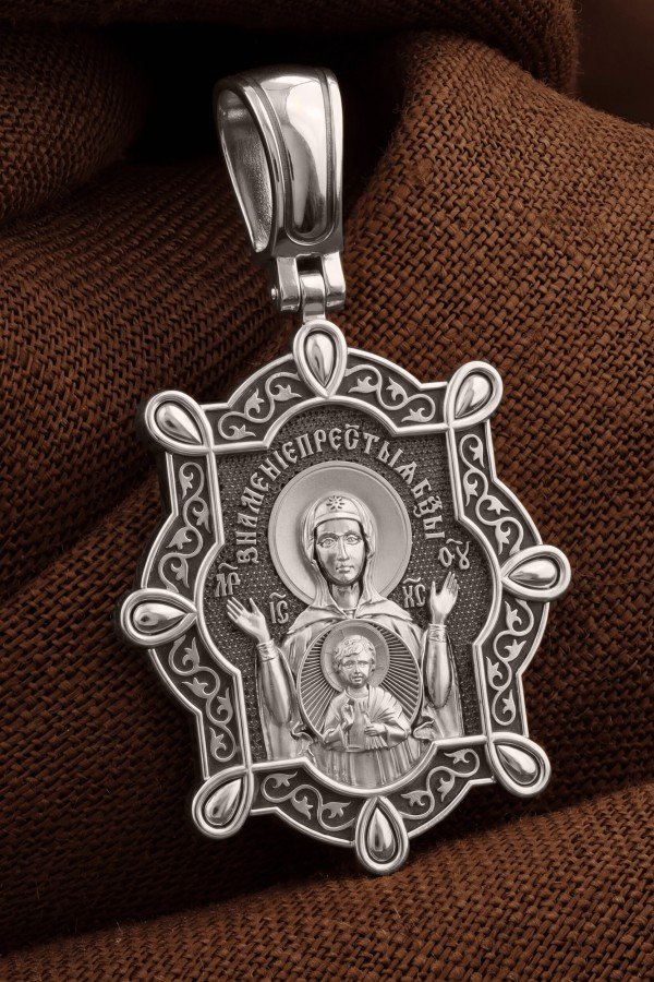 Образок из белого золота 585 пробы