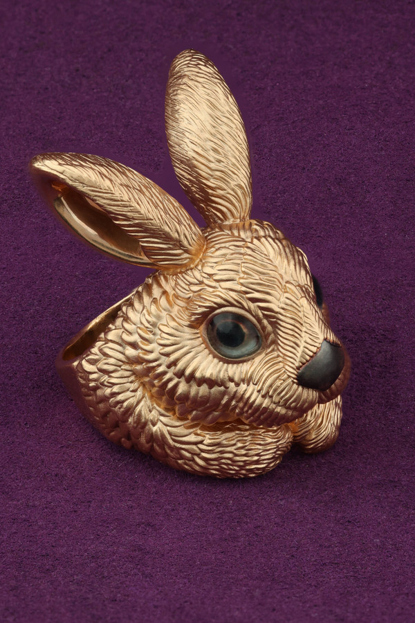 Кольцо из золота c эмаль