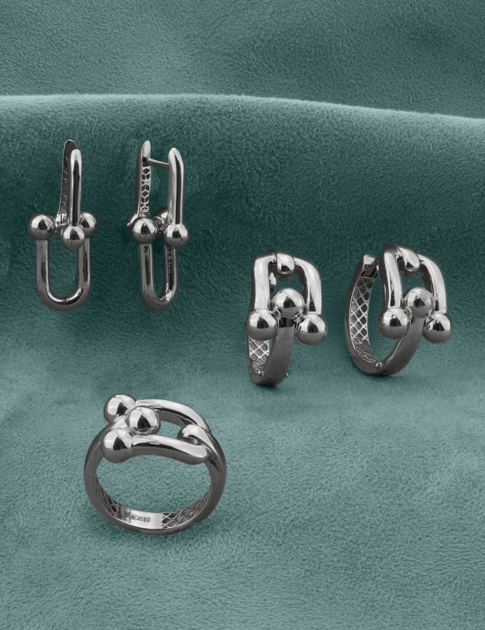 Серьги из белого золота 585 пробы