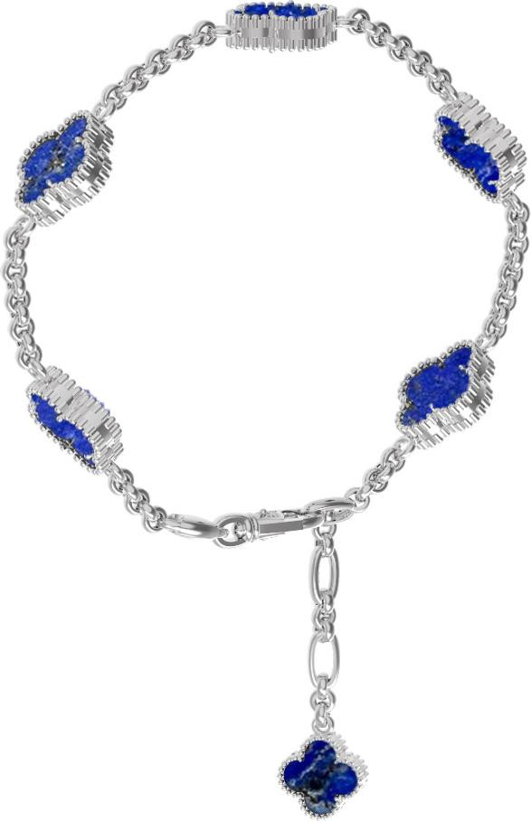 Браслет из белого золота c лазуритом