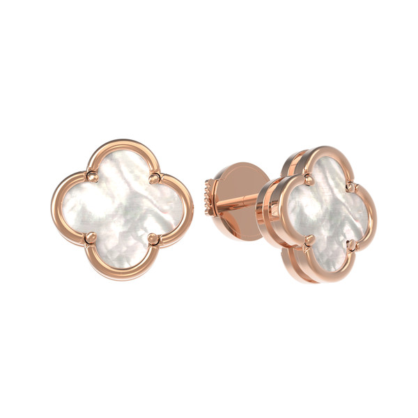 Серьги из золота c перламутром