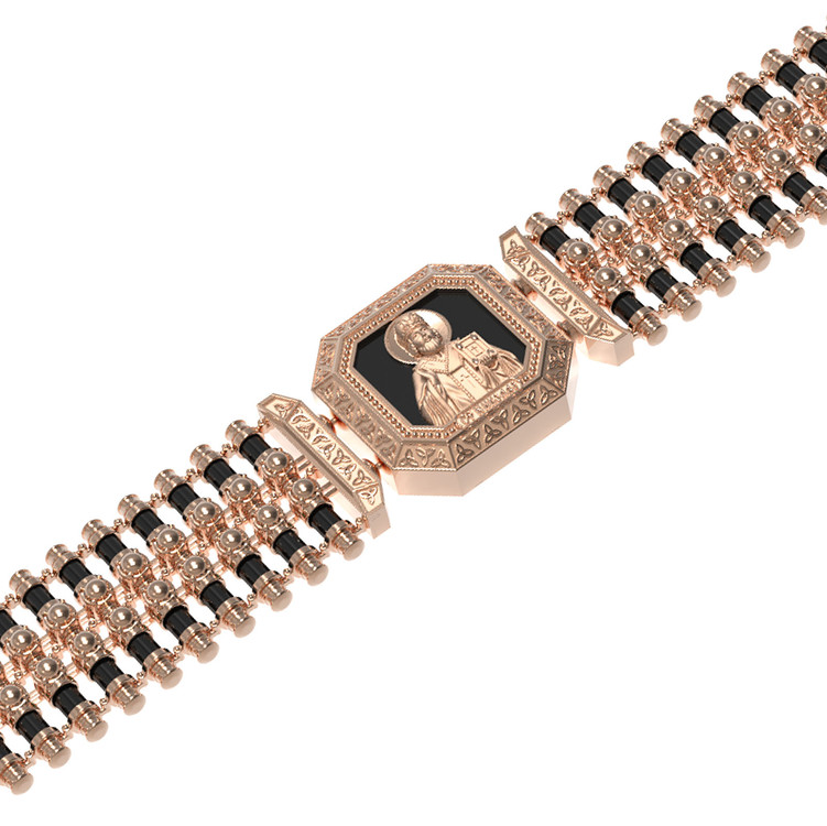 Браслет из золота c ониксом