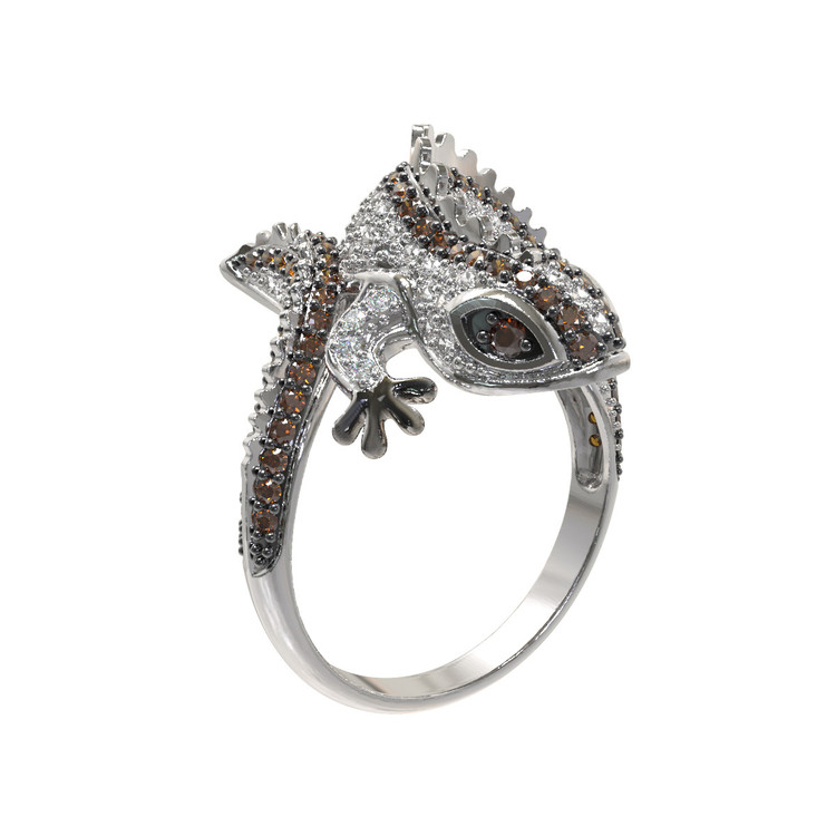 Кольцо из белого золота c фианитом