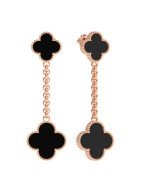 Серьги из золота 585 пробы c ониксом