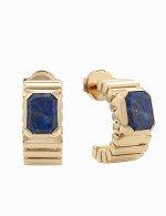 Серьги из золота 585 пробы c лазуритом