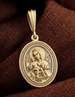 Образок из лимонного золота 585 пробы