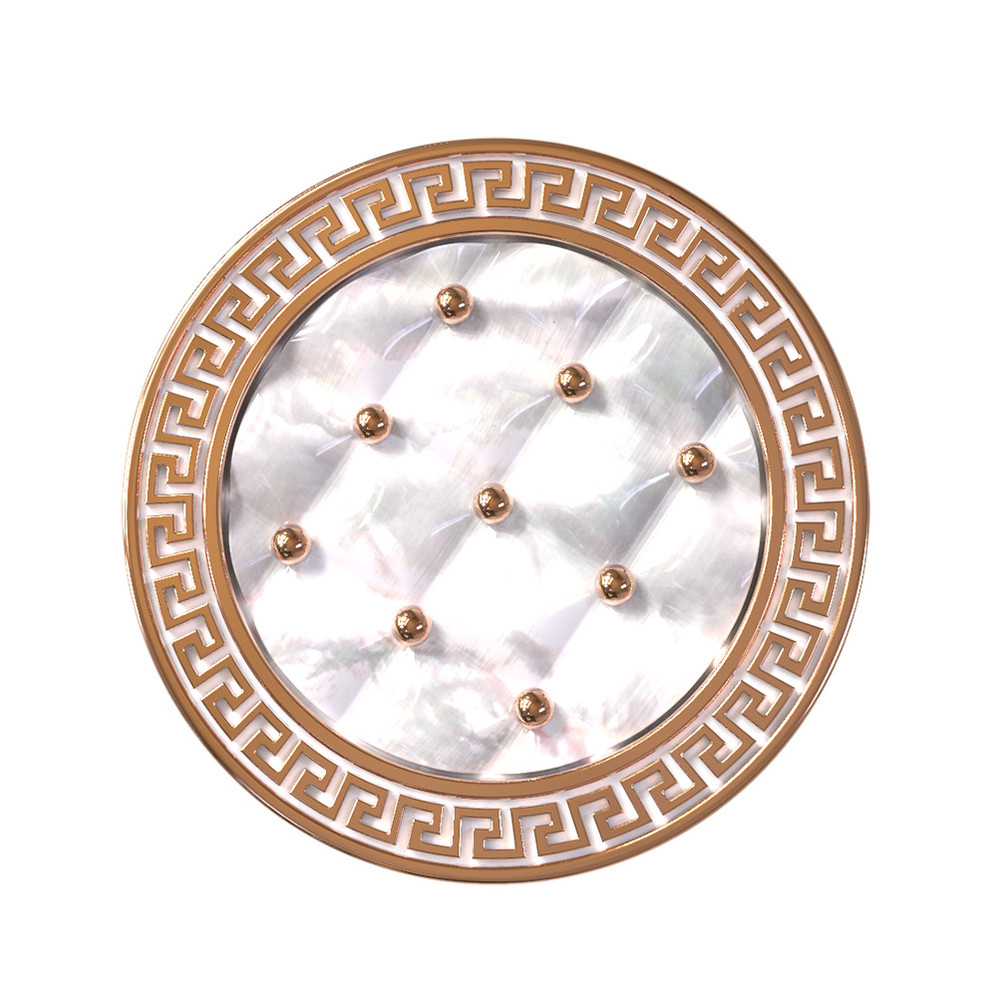 Кольцо из золота c эмаль и перламутром