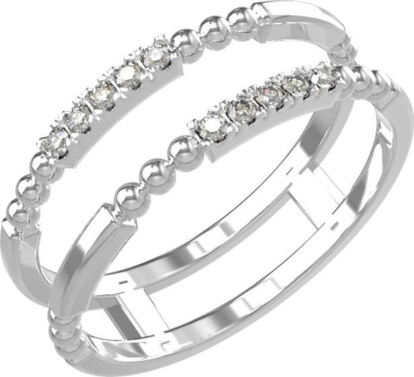 Кольцо из белого золота c бриллиантами