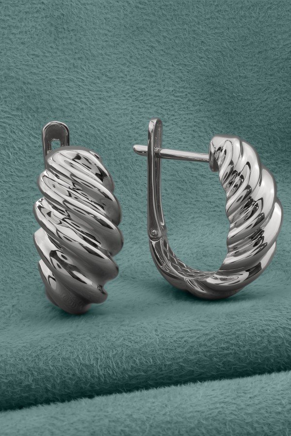 Серьги из белого золота 585 пробы