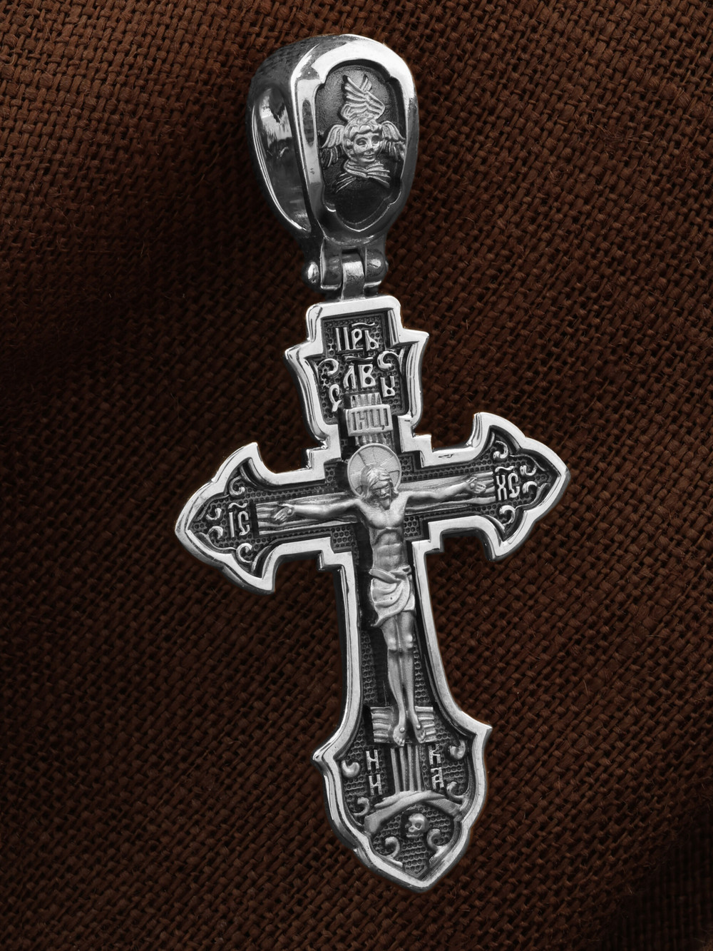 Крест из белого золота