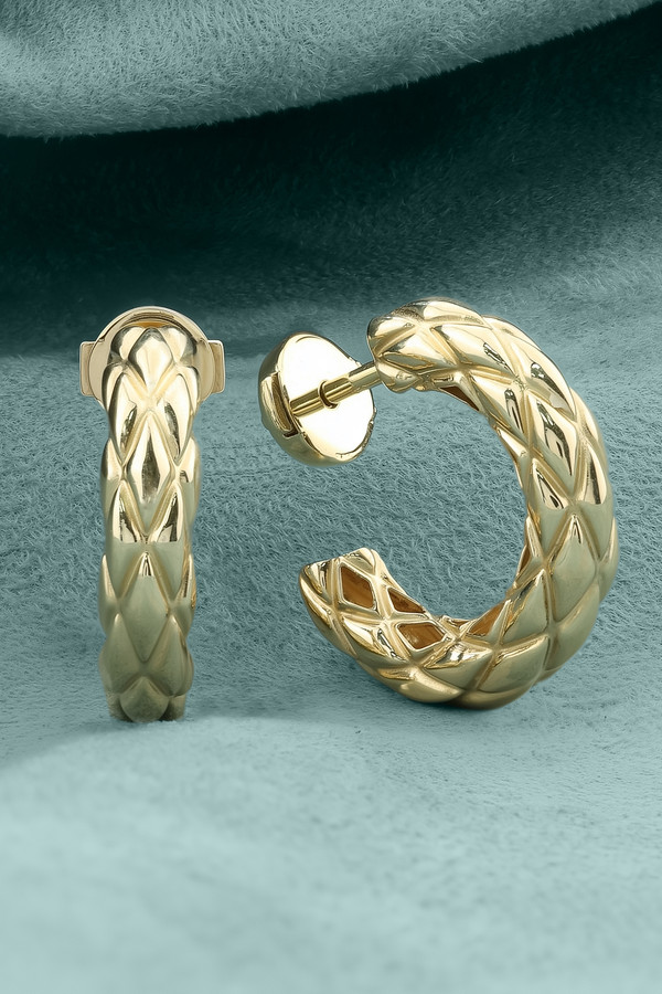 Серьги из лимонного золота